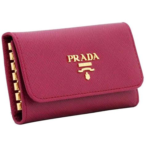 prada keychain holder|prada key holder wallet.